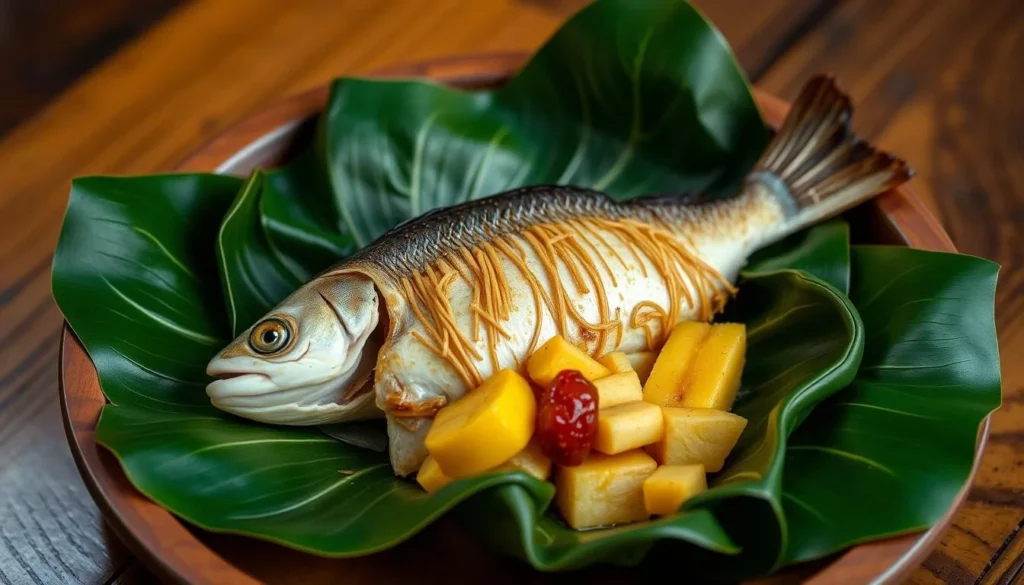 Traditional Maito dish from Tena Ecuador