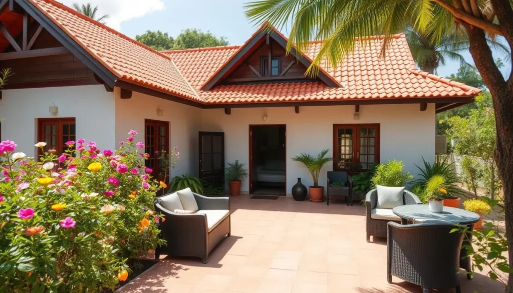 Traditional Malagasy villa with garden in Imerintsiatosika offering accommodation for travelers