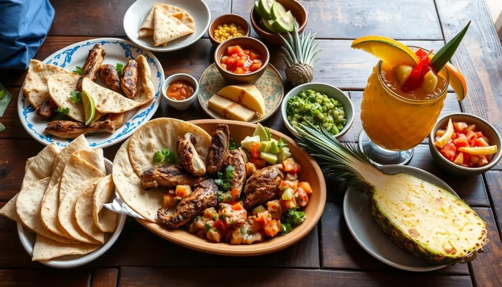 Traditional Mexican food from Michoacán region served near Lago de Camecuaro