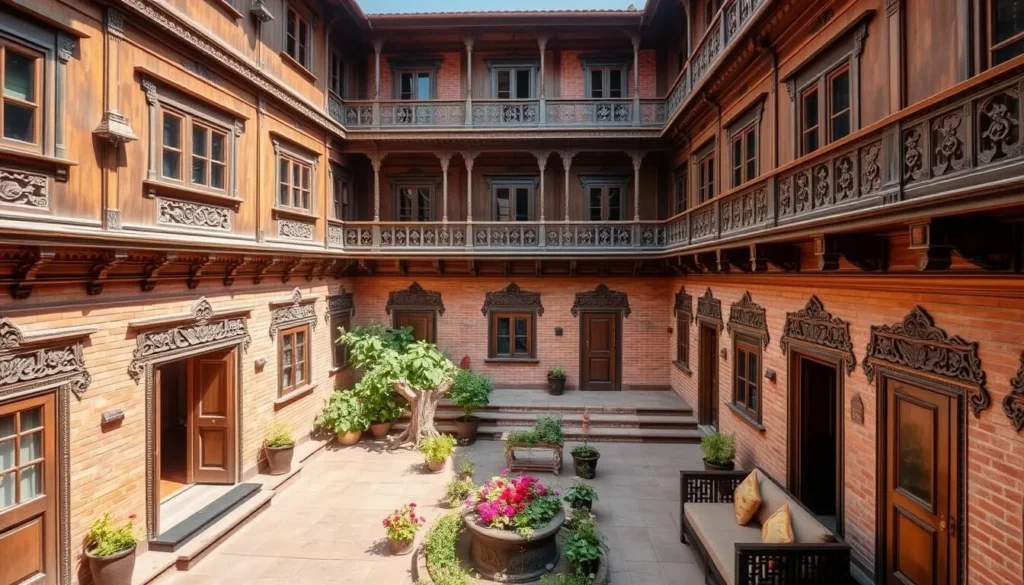 Traditional Newari homestay in Bandipur with courtyard garden