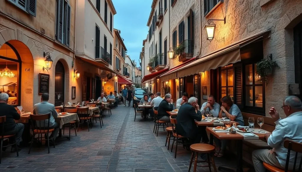 Traditional Nimes restaurant with outdoor seating serving local cuisine