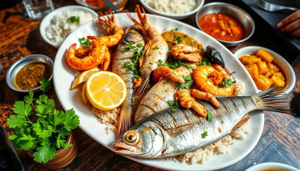 Traditional Omani seafood dish served at a local restaurant in Sur - Sur Oman things to do