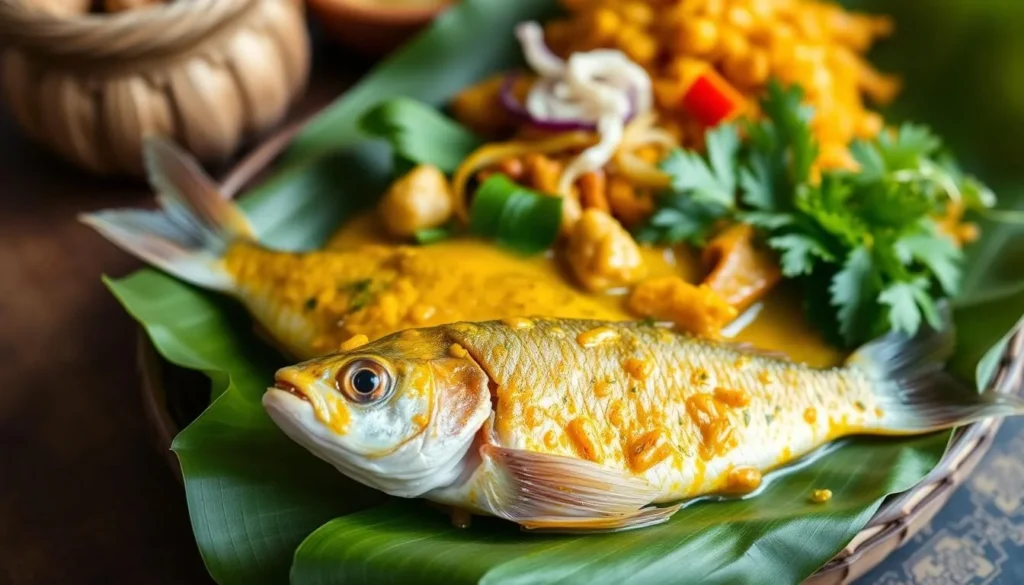 Traditional Pangek Ikan Bilih dish made with endemic fish from Lake Singkarak Traditional Pangek Ikan Bilih dish made with endemic fish from Lake Singkarak
