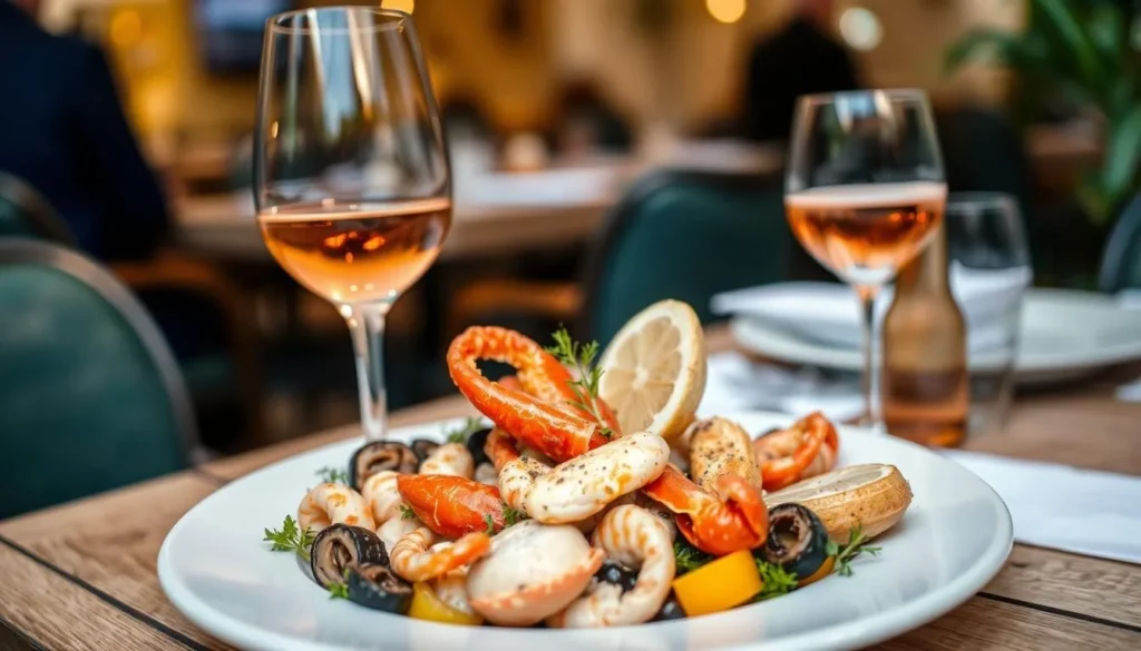 Traditional Provençal seafood dish served at a restaurant in Toulon