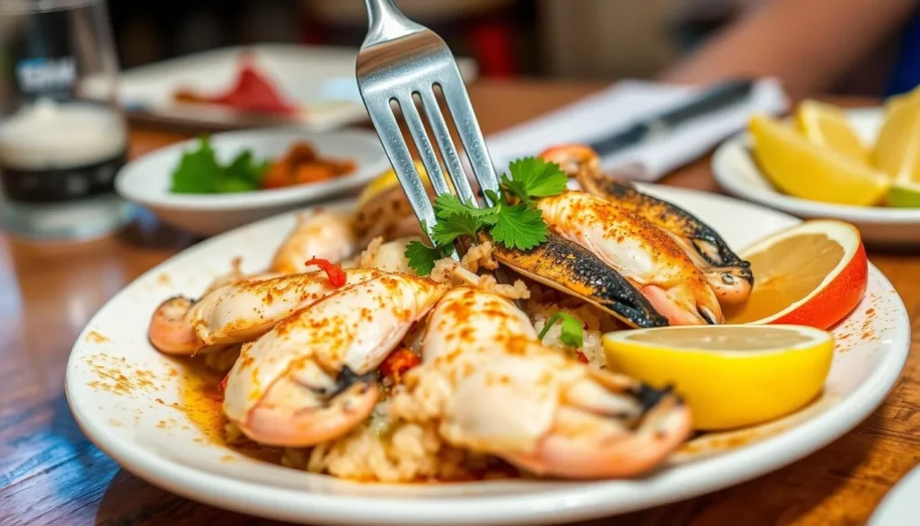 Traditional Puerto Rican seafood dish served at an Arecibo restaurant