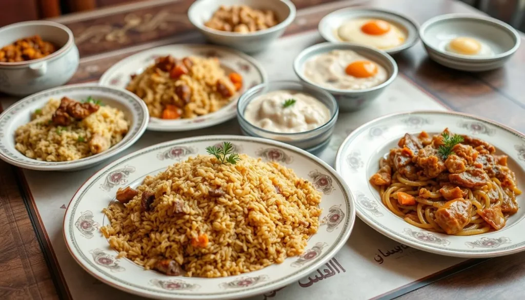 Traditional Qatari dishes served at a local restaurant in Doha