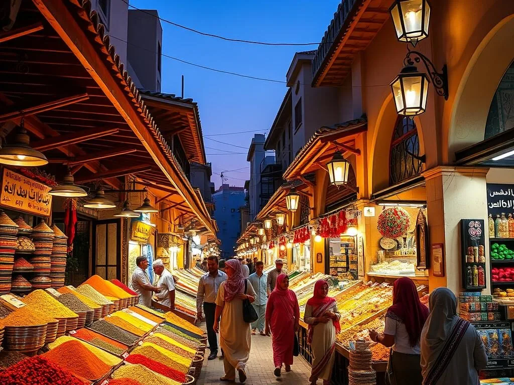 Traditional Souq Waqif market in Doha near Banana Island Qatar