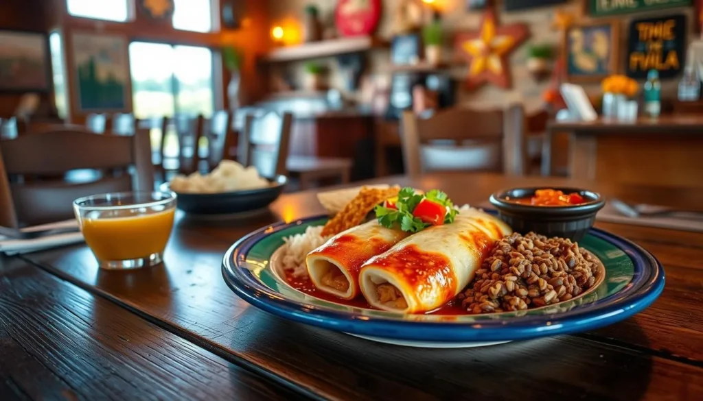 Traditional Tex-Mex cuisine served at a local restaurant near the Rio Grande Wild and Scenic River Traditional Tex-Mex cuisine served at a local restaurant near the Rio Grande Wild and Scenic River
