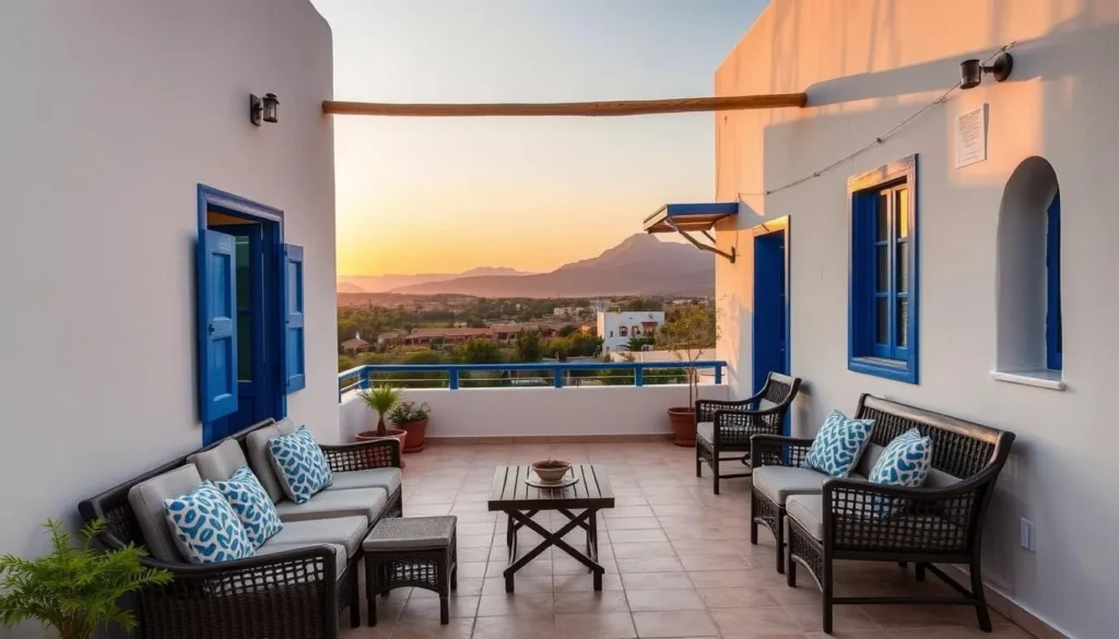 Traditional Tunisian accommodation with views toward Chambi National Park