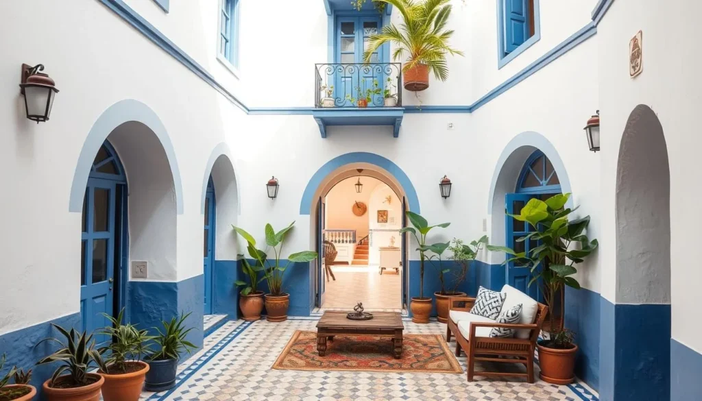 Traditional Tunisian guesthouse in Mahdia's medina with authentic architecture and decor Traditional Tunisian guesthouse in Mahdia's medina with authentic architecture and decor