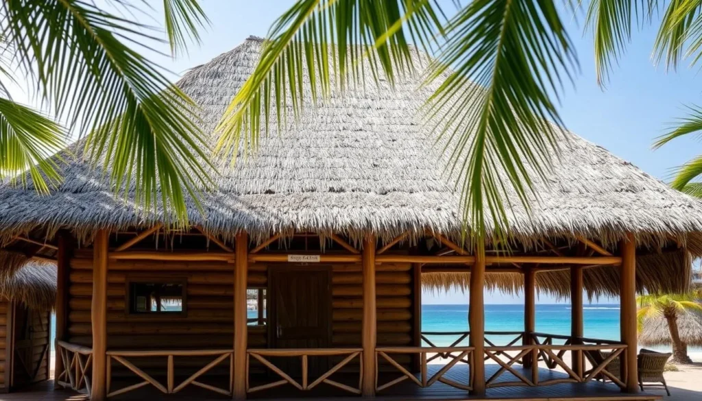 Traditional Wallisian fare (hut) accommodation with ocean view
