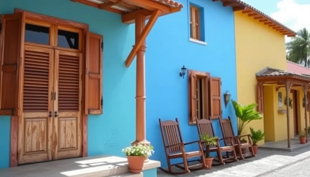 Traditional casa particular with colonial architecture in Nueva Gerona