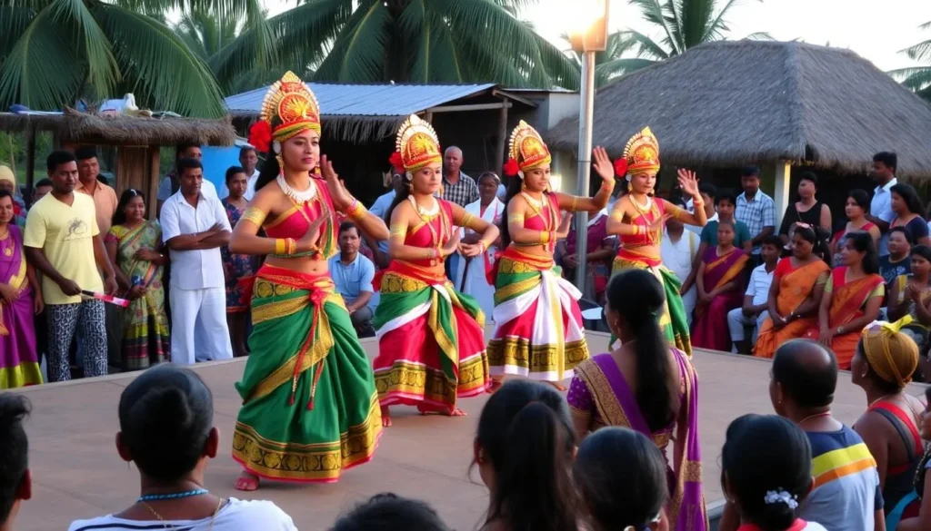 Traditional dance performance at a local festival on Kakarativu Island