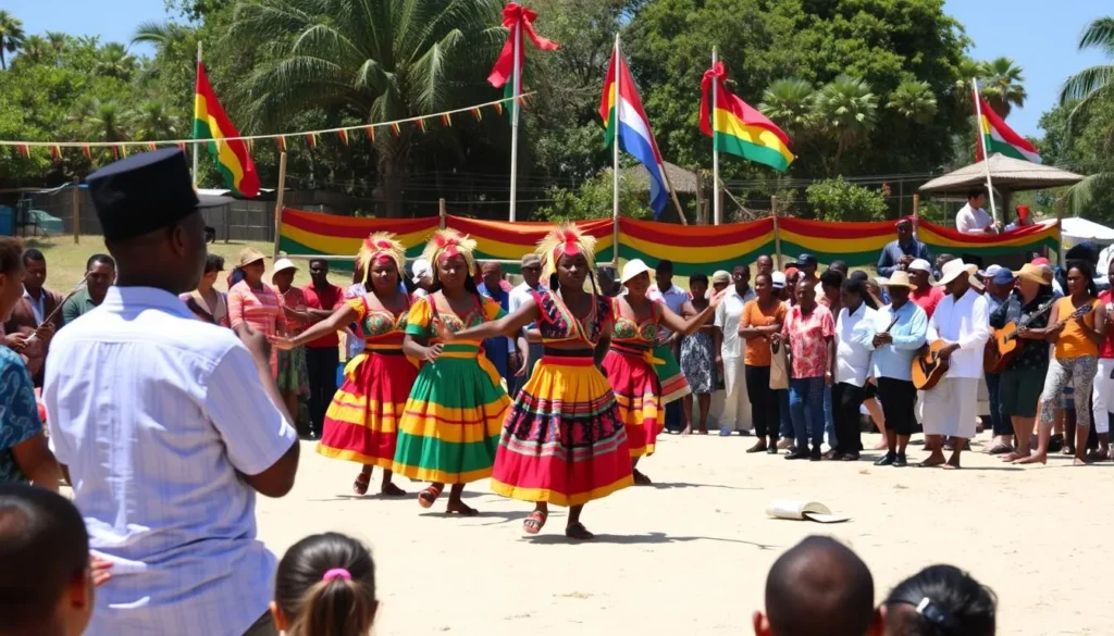 Traditional dance performance during Independence Day celebrations in Antalaha, Madagascar - cultural things to do Traditional dance performance during Independence Day celebrations in Antalaha, Madagascar - cultural things to do