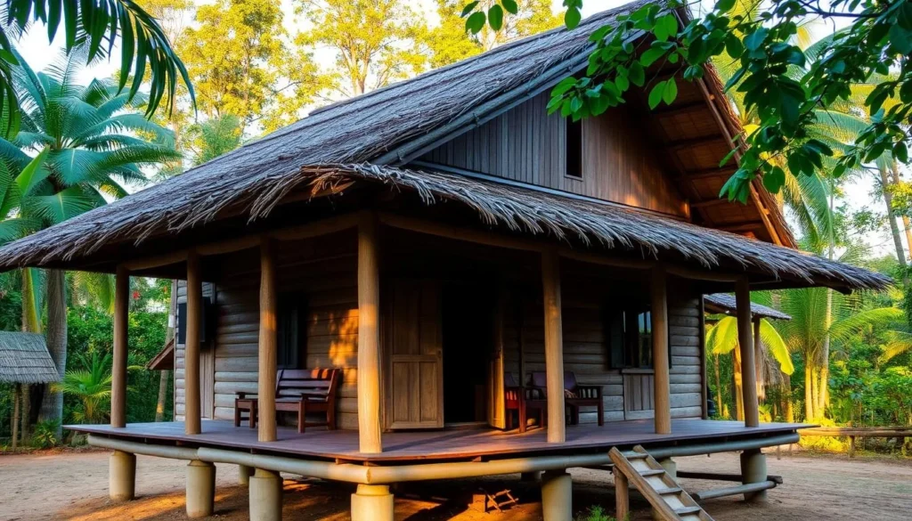 Traditional homestay in Ban Hatkhai village near Phou Khao Khouay National Protected Area