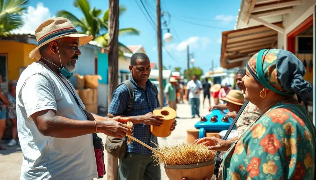 Traveler enjoying a local Caymanian cultural experience in Bodden Town