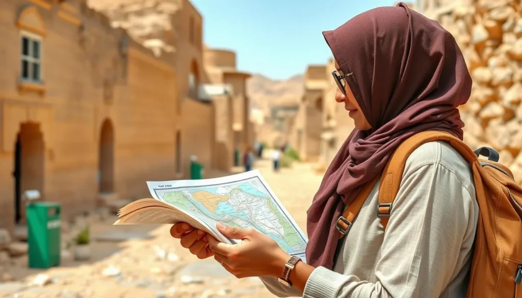 Traveler exchanging currency and preparing for a day of exploration in Taiz