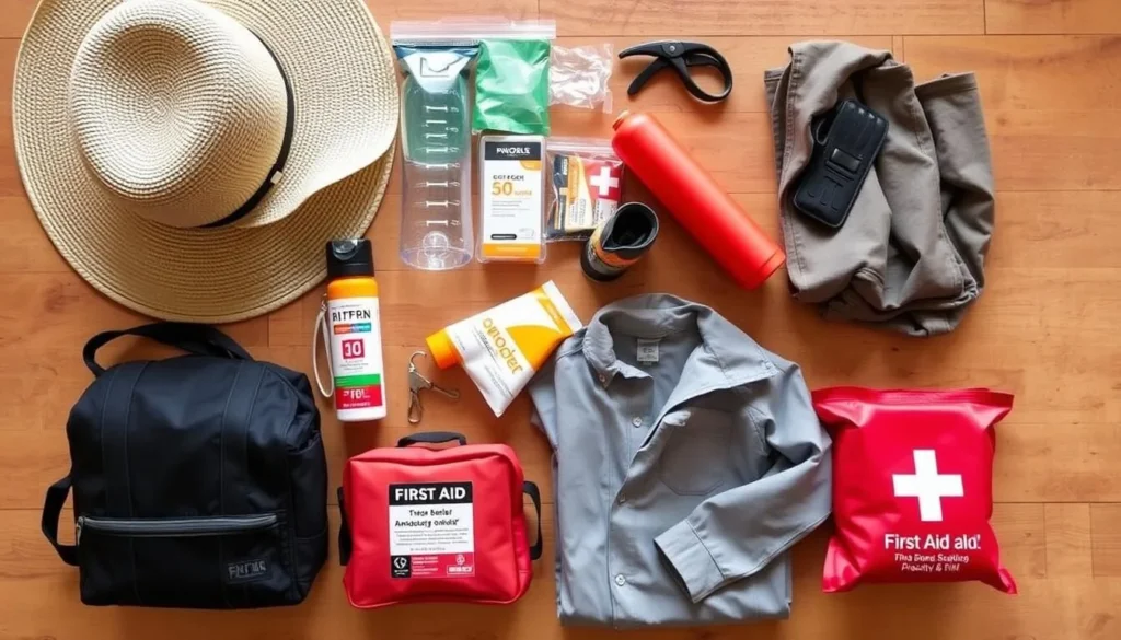 Traveler prepared for Amboasary conditions with appropriate gear and supplies Traveler prepared for Amboasary conditions with appropriate gear and supplies