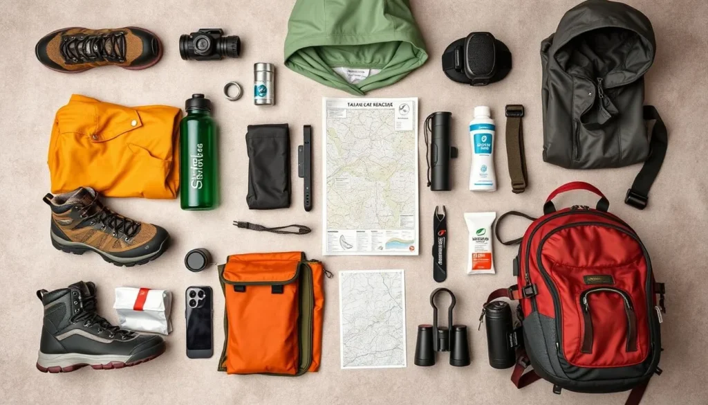 Trekking equipment and essentials for exploring Batang Gadis National Park