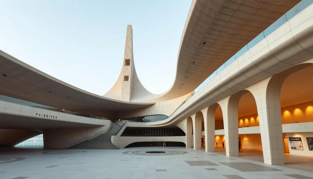 Tripoli International Fair designed by Oscar Niemeyer with modernist architecture