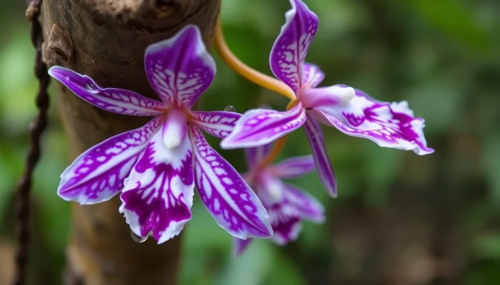 Tropical orchid growing in Capiro Calentura National Park Tropical orchid growing in Capiro Calentura National Park