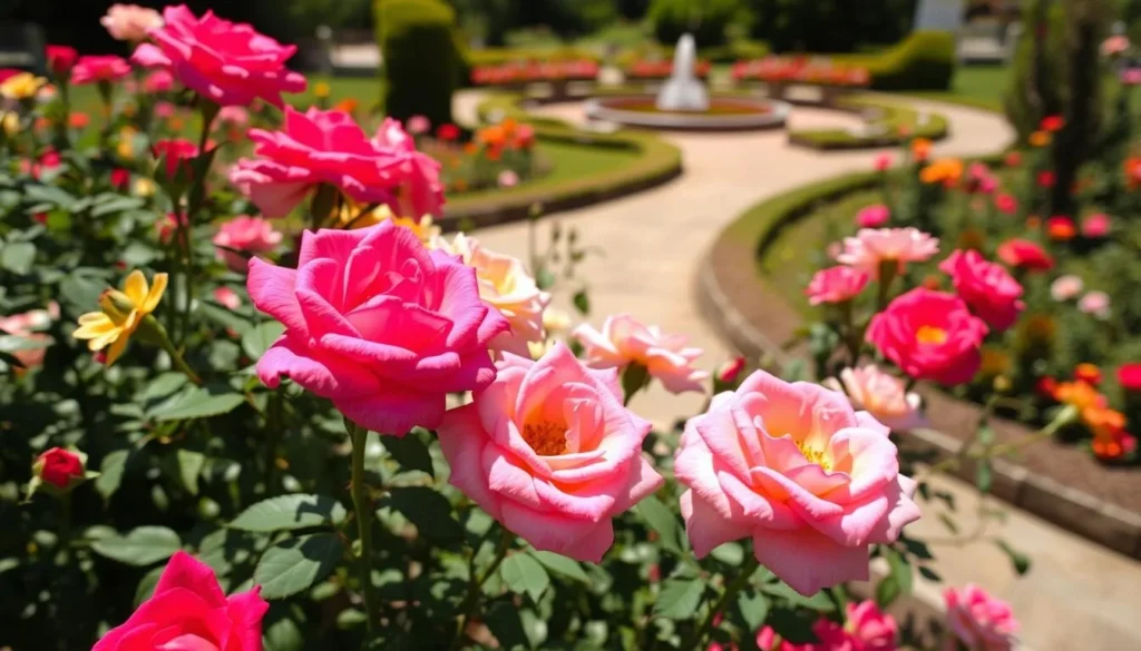 Tyler Municipal Rose Garden with colorful rose displays, top things to do in Tyler, Texas