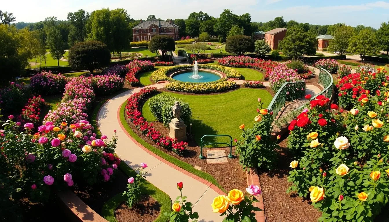 Tyler Municipal Rose Garden with thousands of colorful roses in bloom, Tyler, Texas things to do