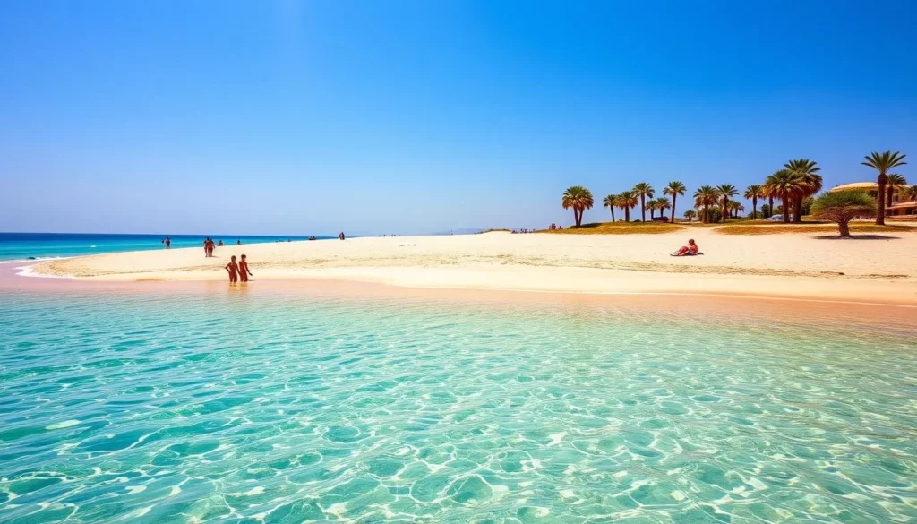Tyre Beach in summer with clear blue waters and sandy shores, things to do in Tyre Lebanon
