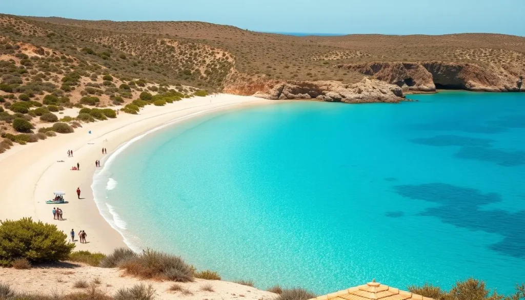 Tyre Coast Nature Reserve with sandy beaches and clear blue waters, things to do in Tyre Lebanon