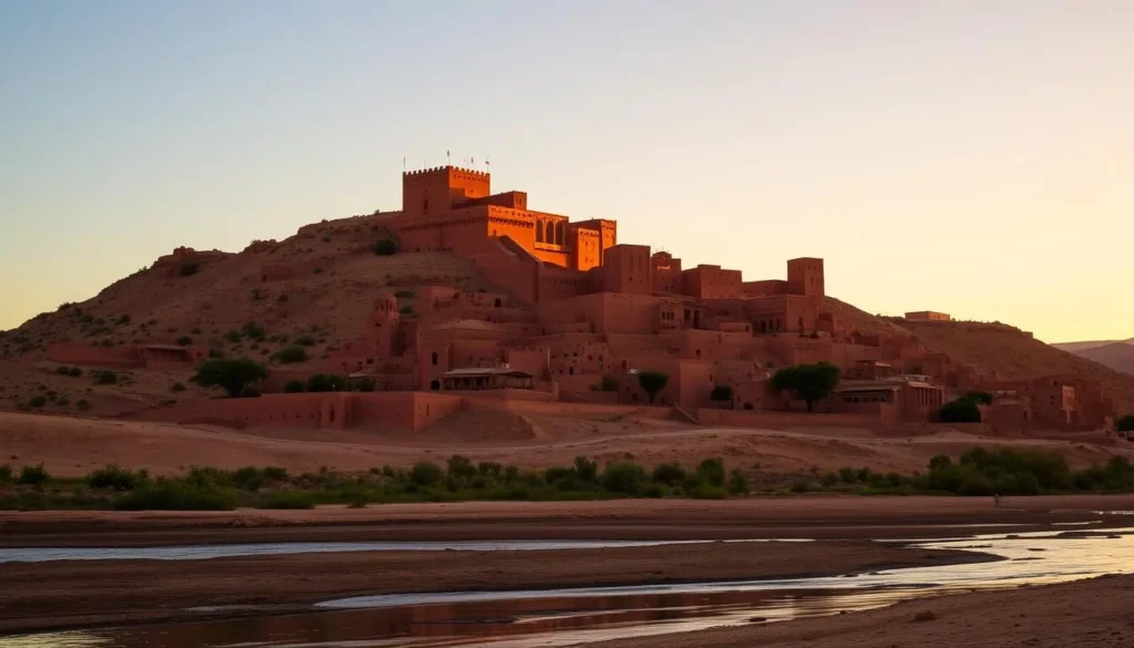UNESCO World Heritage site of Aït Ben Haddou at sunrise