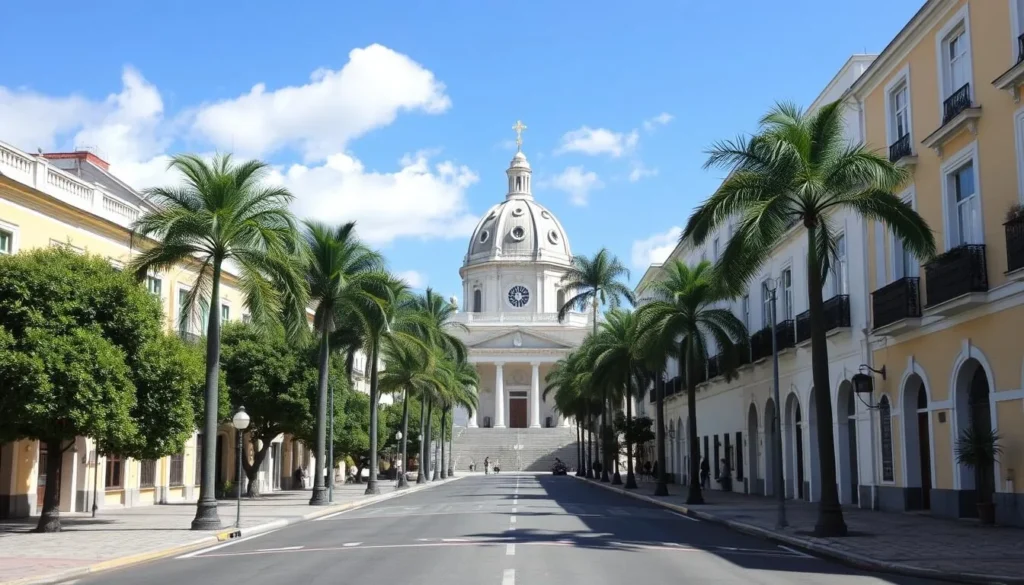 View of Belem's Nazaré neighborhood with the Basilica of Our Lady of Nazareth visible in the background