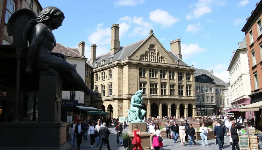 View of Durham Market Place with the Town Hall and Neptune statue, showing the heart of Durham city and highlighting Durham, England: Best Things to Do
