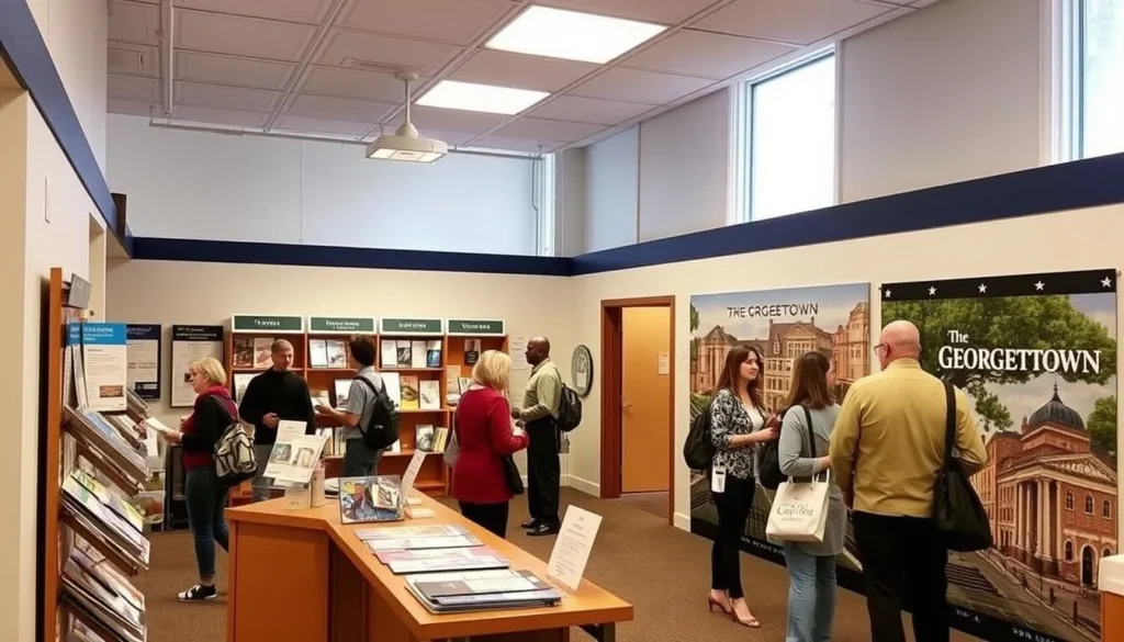 Visitor Center in Georgetown with information displays and helpful staff