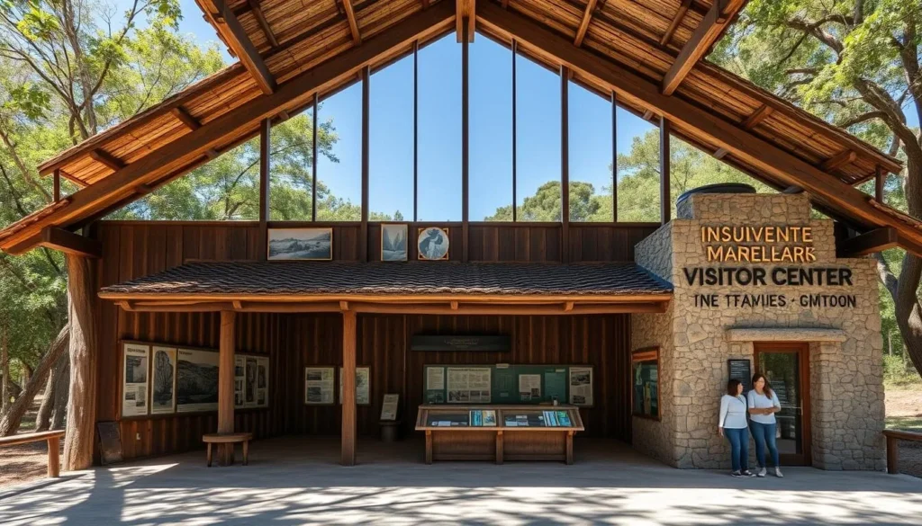 Visitor center at Insurgente Jose Maria Morelos y Pavon National Park with informational displays Visitor center at Insurgente Jose Maria Morelos y Pavon National Park with informational displays