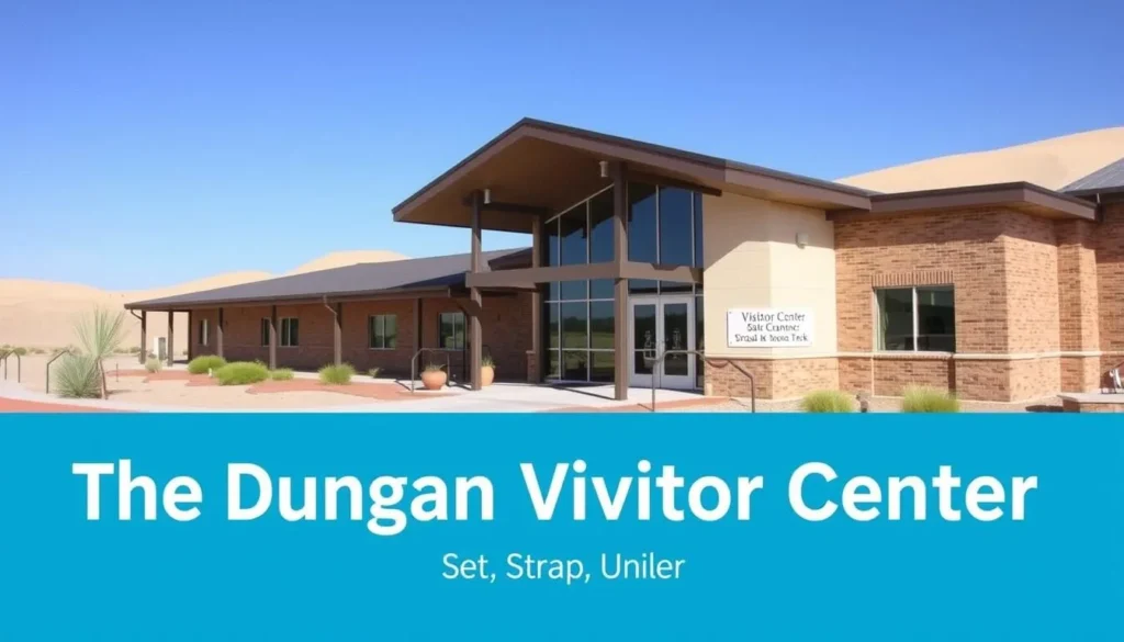 Visitor center at Monahans Sandhills State Park with educational displays Visitor center at Monahans Sandhills State Park with educational displays