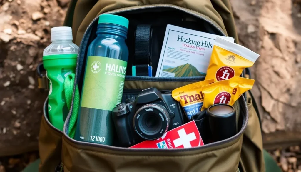 Visitor packing essentials for Hocking Hills hiking trip