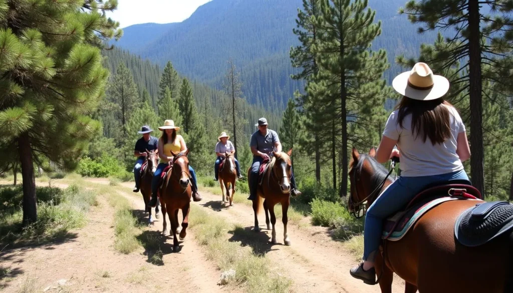 Visitors on horseback exploring trails at Insurgente Miguel Hidalgo y Costilla National Park