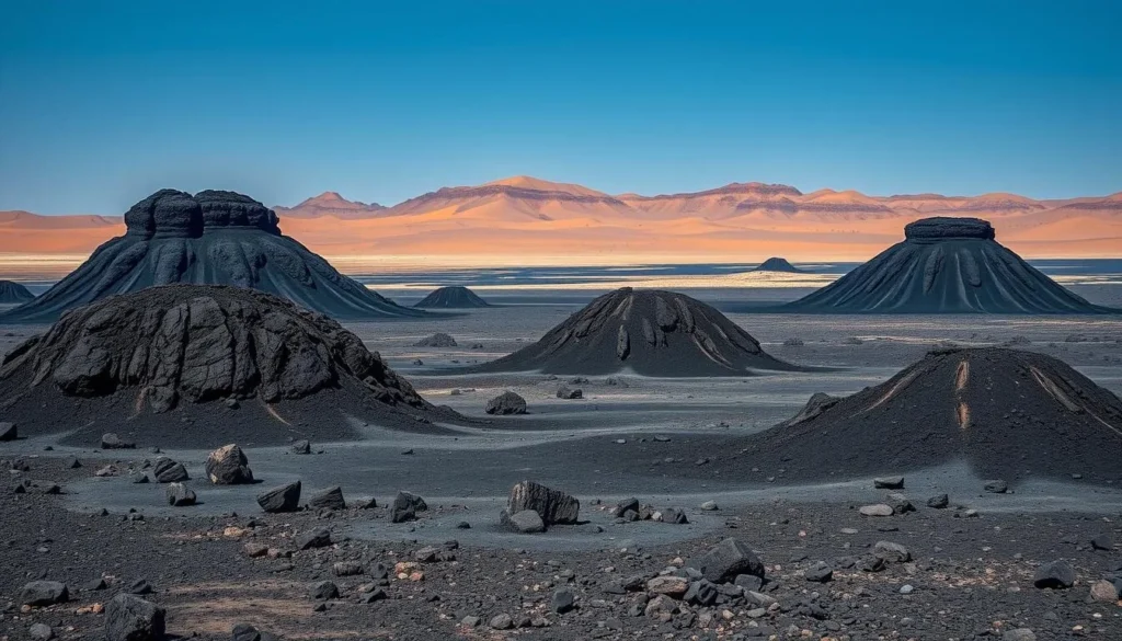 Volcanic landscape of Harrat Lunayyir near Umluj, Saudi Arabia Volcanic landscape of Harrat Lunayyir near Umluj, Saudi Arabia