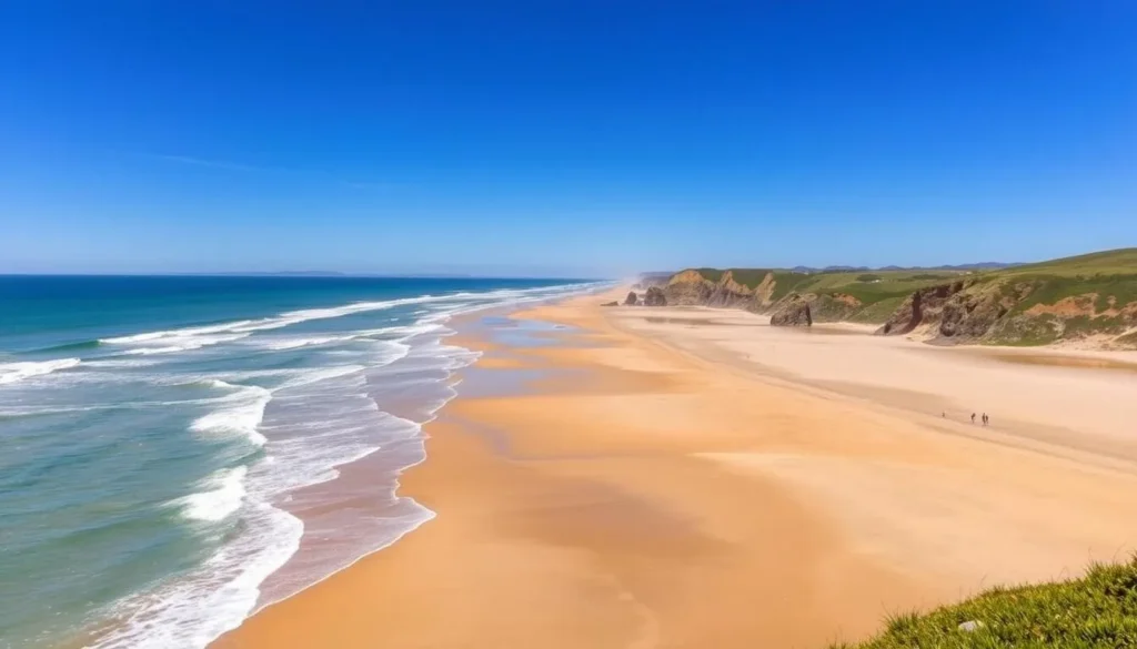 Waimarama Beach in Hawke's Bay with golden sand and blue ocean