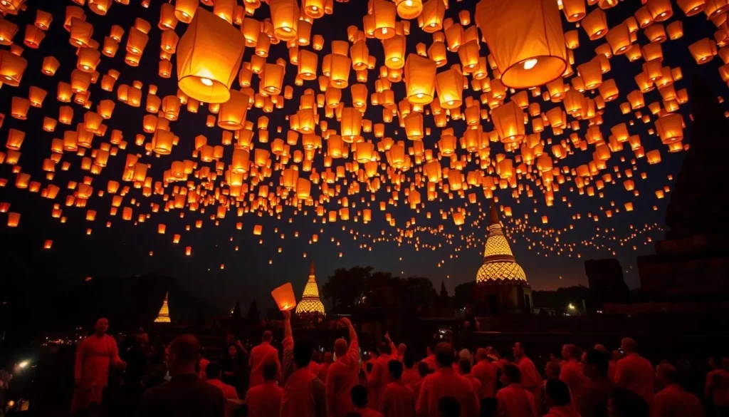 Waisak Festival celebration at Borobudur Temple, Magelang, Indonesia things to do
