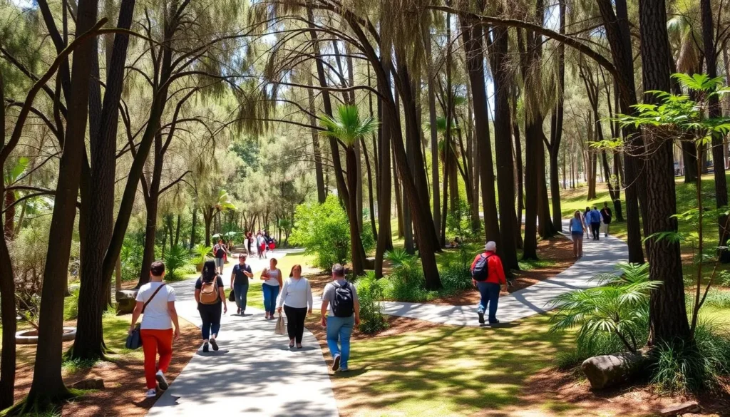 Walking paths through the forested areas of Fuentes Brotantes de Tlalpan National Park