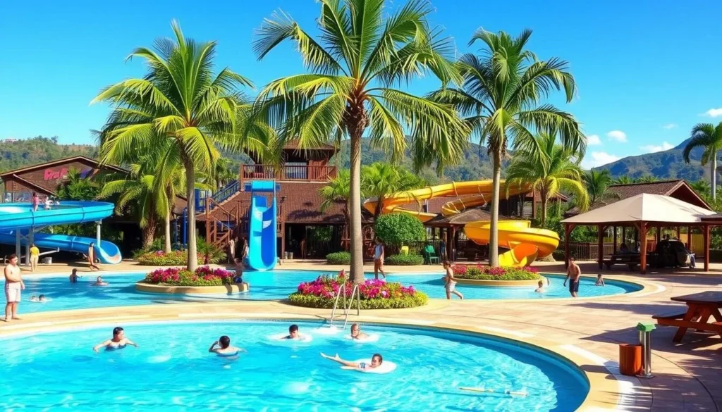 Water park and recreational area at Doricentro near Santa Rosa de Copan