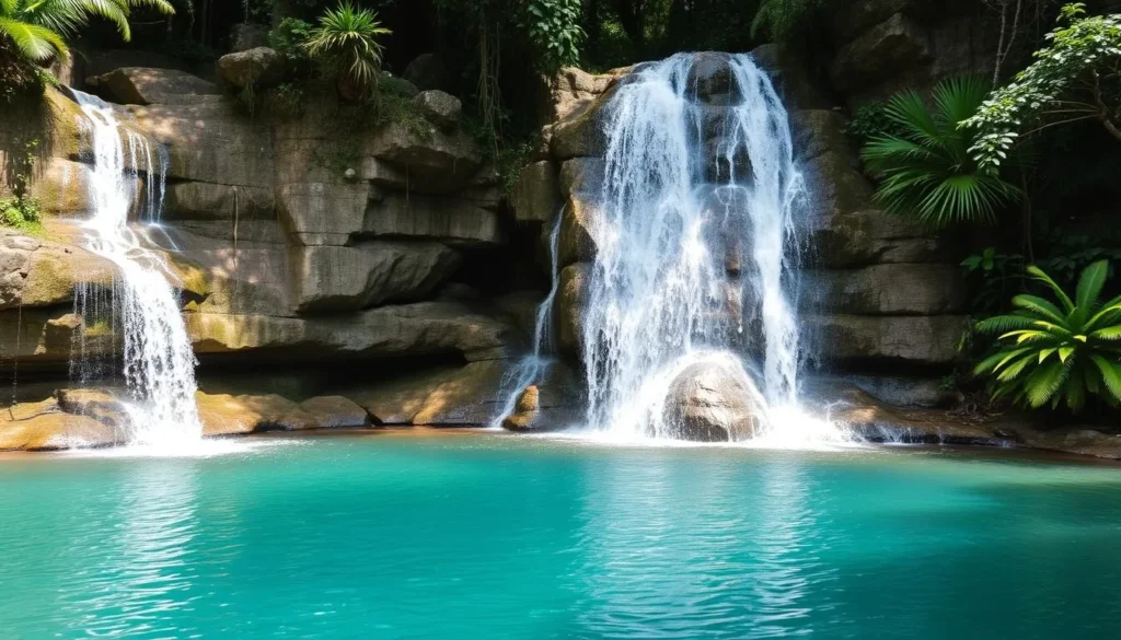 Waterfall in the forests near Catacamas with swimming area Waterfall in the forests near Catacamas with swimming area