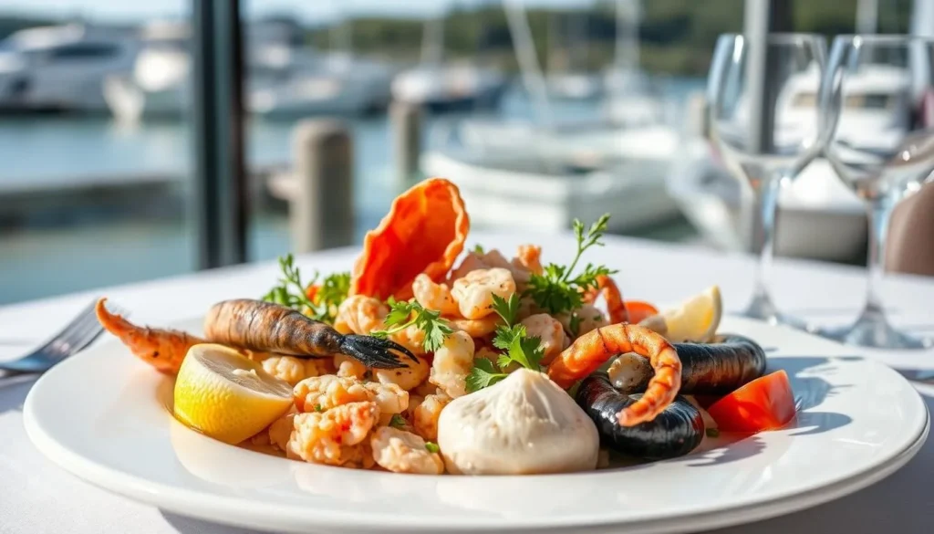 Waterfront dining at The Strand in Tauranga with fresh seafood dishes
