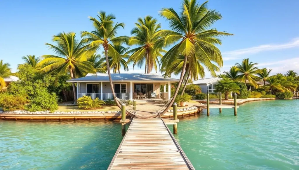 Waterfront vacation rental on Big Torch Key, Florida with private dock
