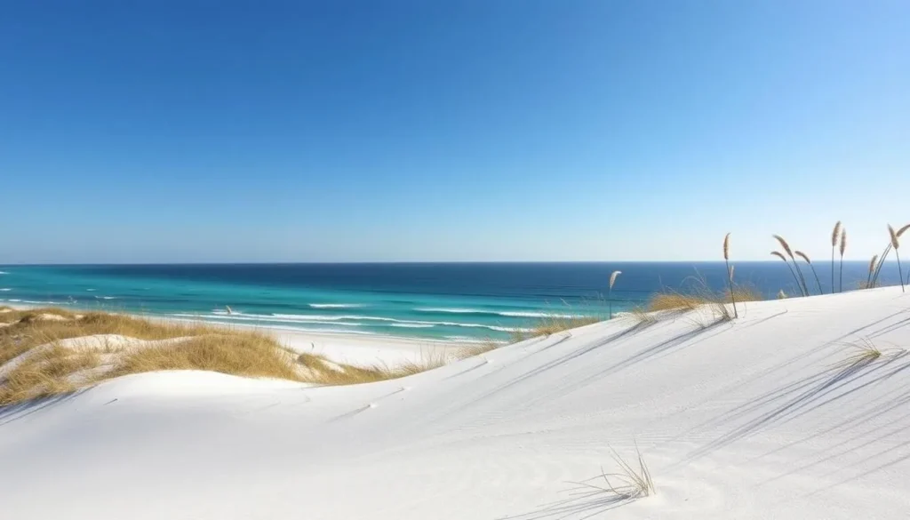 White sand dunes at Grayton Beach State Park near Eden Gardens