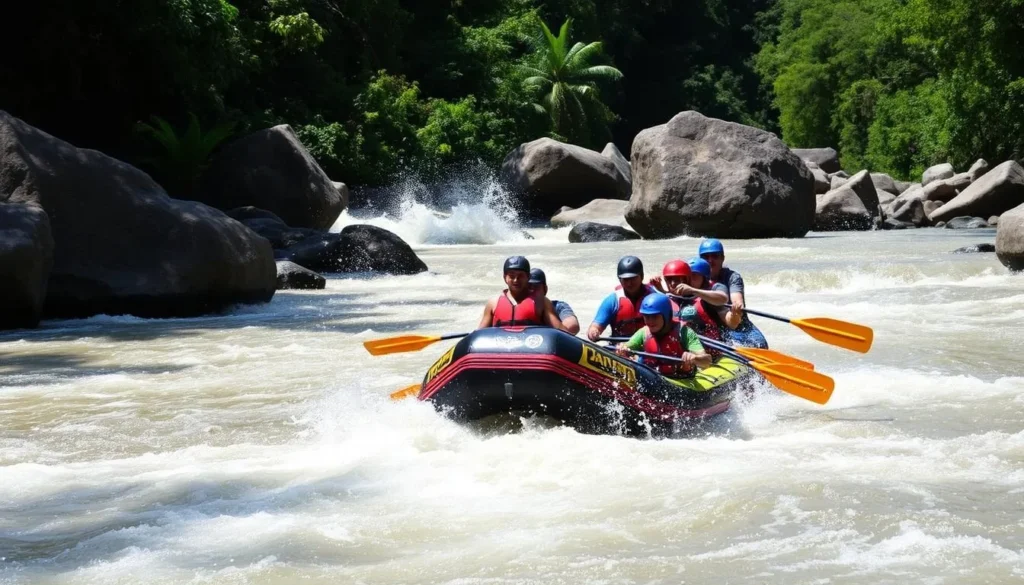 White water rafting on the Cangrejal River in Pico Bonito National Park
