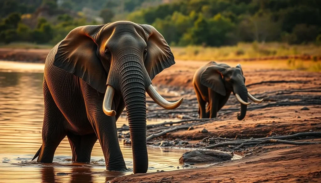Wild tusker elephant at Kala Wewa National Park