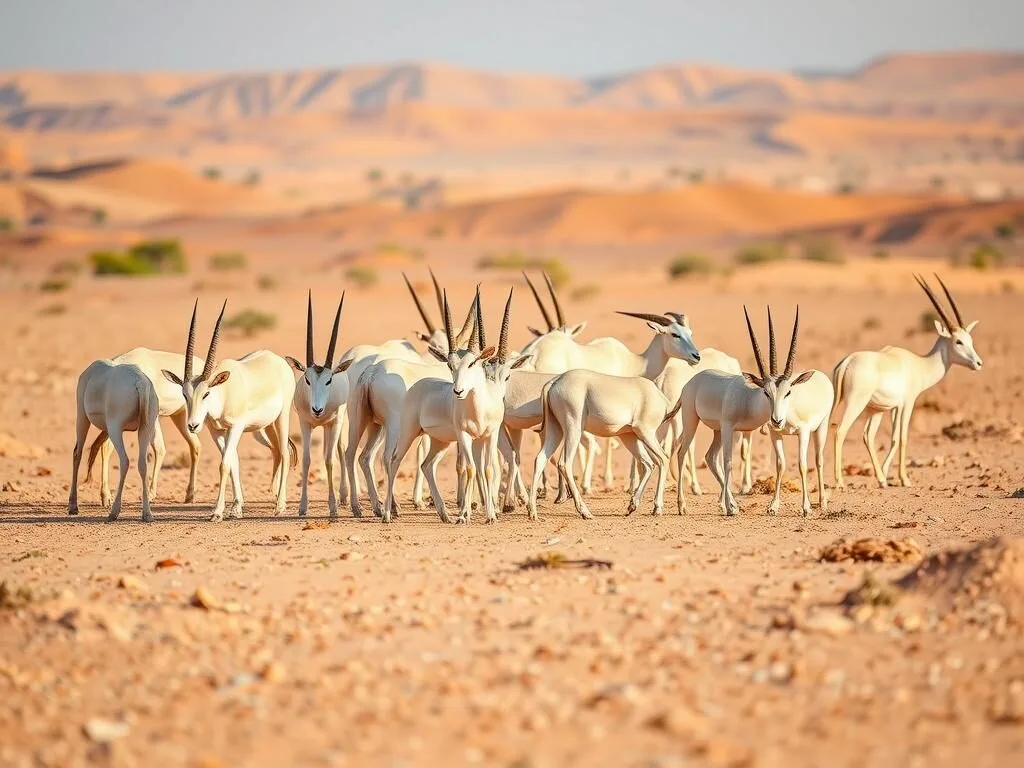 Wildlife spotting in Al-Reem Biosphere Reserve near Dukhan