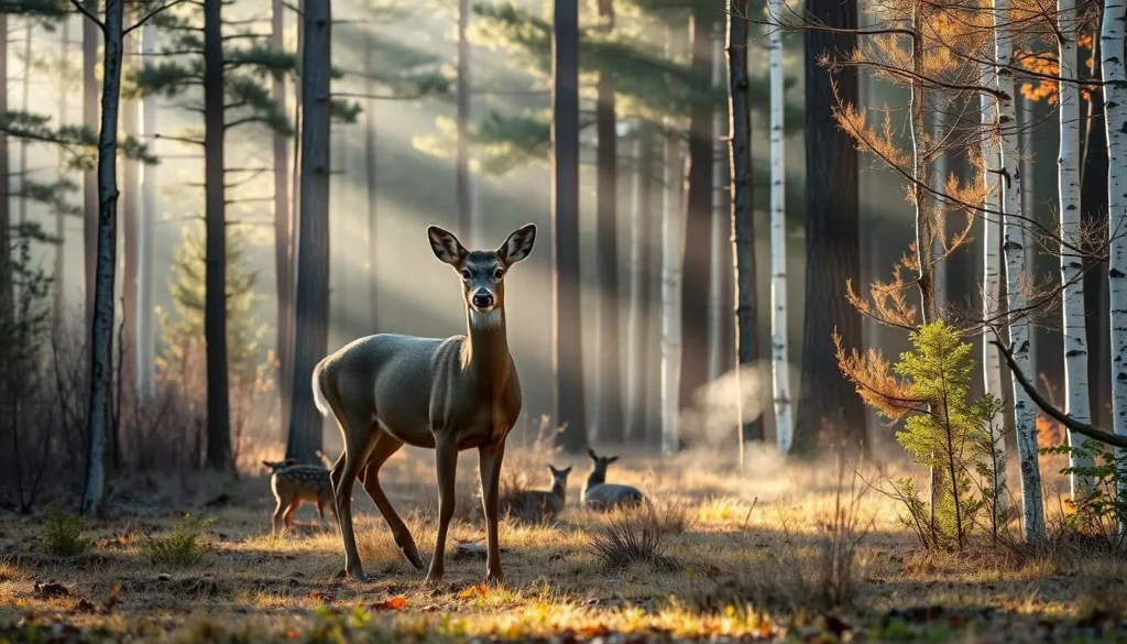 Wildlife viewing of a deer in Kawartha Highlands Provincial Park